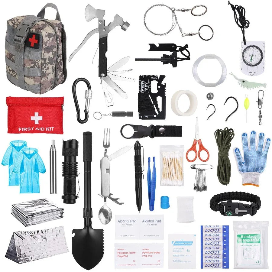 125 Pcs Survival Emergency Hiking Kit
