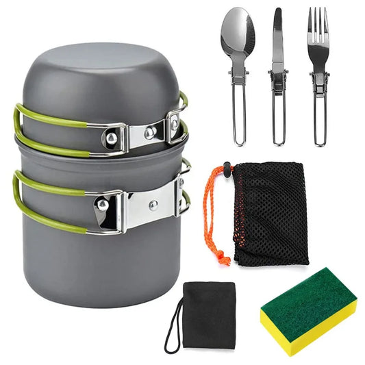 8 Pcs Camping Cookware Set