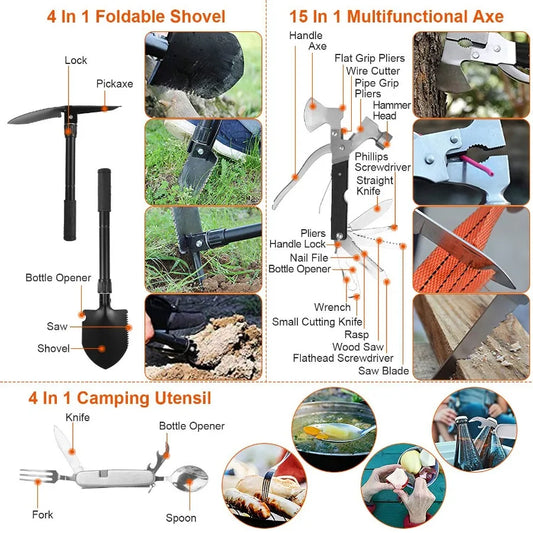 125 Pcs Survival Emergency Hiking Kit