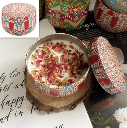 8 Iron Jar Soy Flower Candles