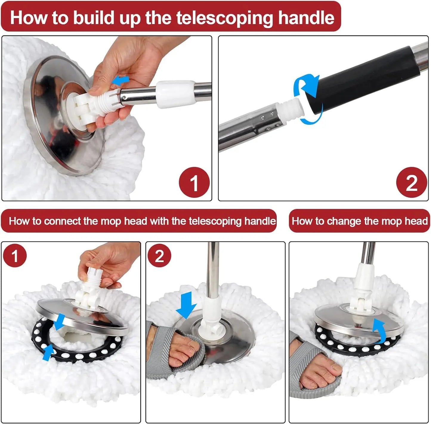 Spin Mop Bucket System Set