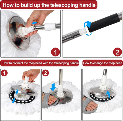 Spin Mop Bucket System Set