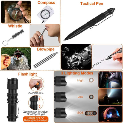 125 Pcs Survival Emergency Hiking Kit