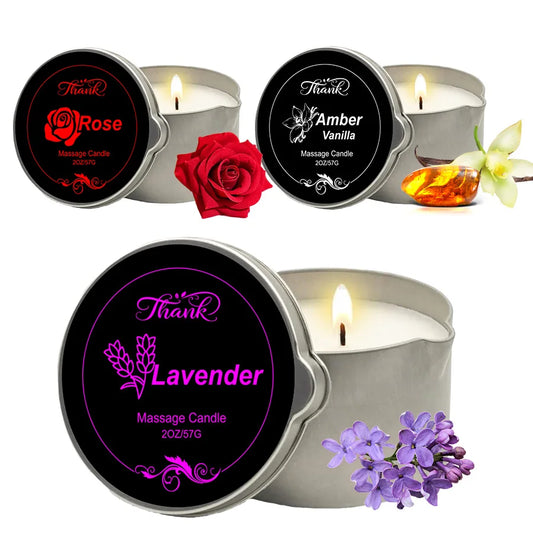 3 Pieces Spa Scented Massage Candles