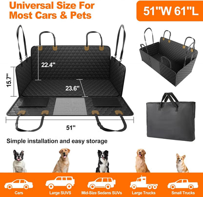 Waterproof Pet Travel Accessories Foldable Dog Car Seat  Car Pet Seat Safety Hammock Trunk Mat Car Rear Back Seat Protector
Pet Back Seat Travel Protector