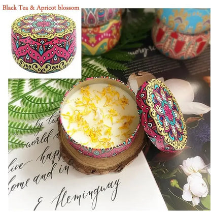 8 Iron Jar Soy Flower Candles