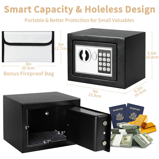 0.2 Cubic Ft. Steel Safe Box