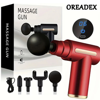 with LED Touch Screen Massager Body Muscle Relaxation Screen 4 Replaceable Massage Heads
Portable Deep Tissue Massage Gun