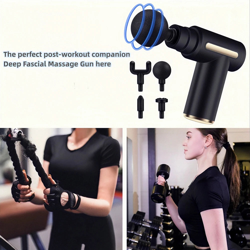 with LED Touch Screen Massager Body Muscle Relaxation Screen 4 Replaceable Massage Heads
Portable Deep Tissue Massage Gun