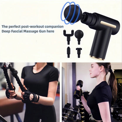 with LED Touch Screen Massager Body Muscle Relaxation Screen 4 Replaceable Massage Heads
Portable Deep Tissue Massage Gun