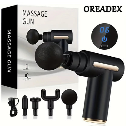with LED Touch Screen Massager Body Muscle Relaxation Screen 4 Replaceable Massage Heads
Portable Deep Tissue Massage Gun