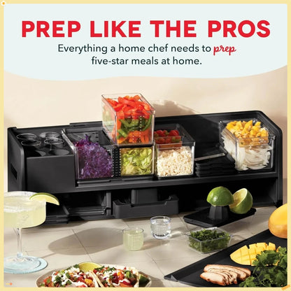 Prep Station,  Tools, Containers, Board