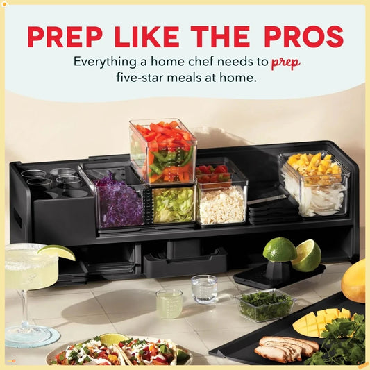 Prep Station,  Tools, Containers, Board