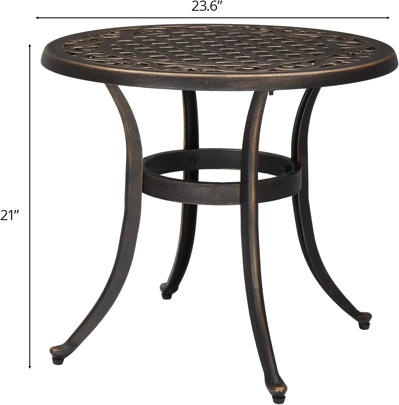 Outdoor Aluminum Round Coffee Table