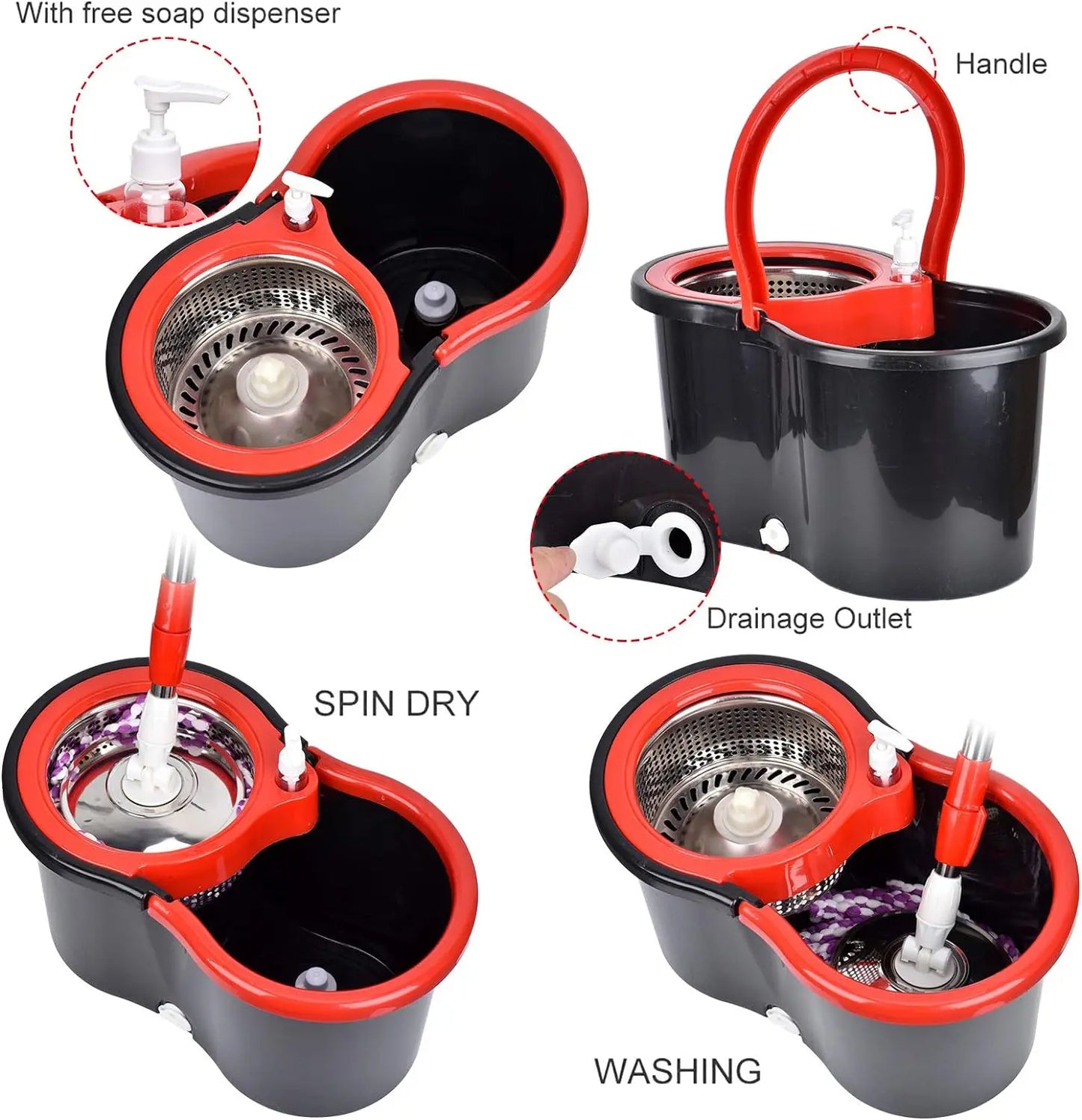 Spin Mop Bucket System Set
