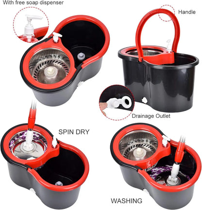 Spin Mop Bucket System Set