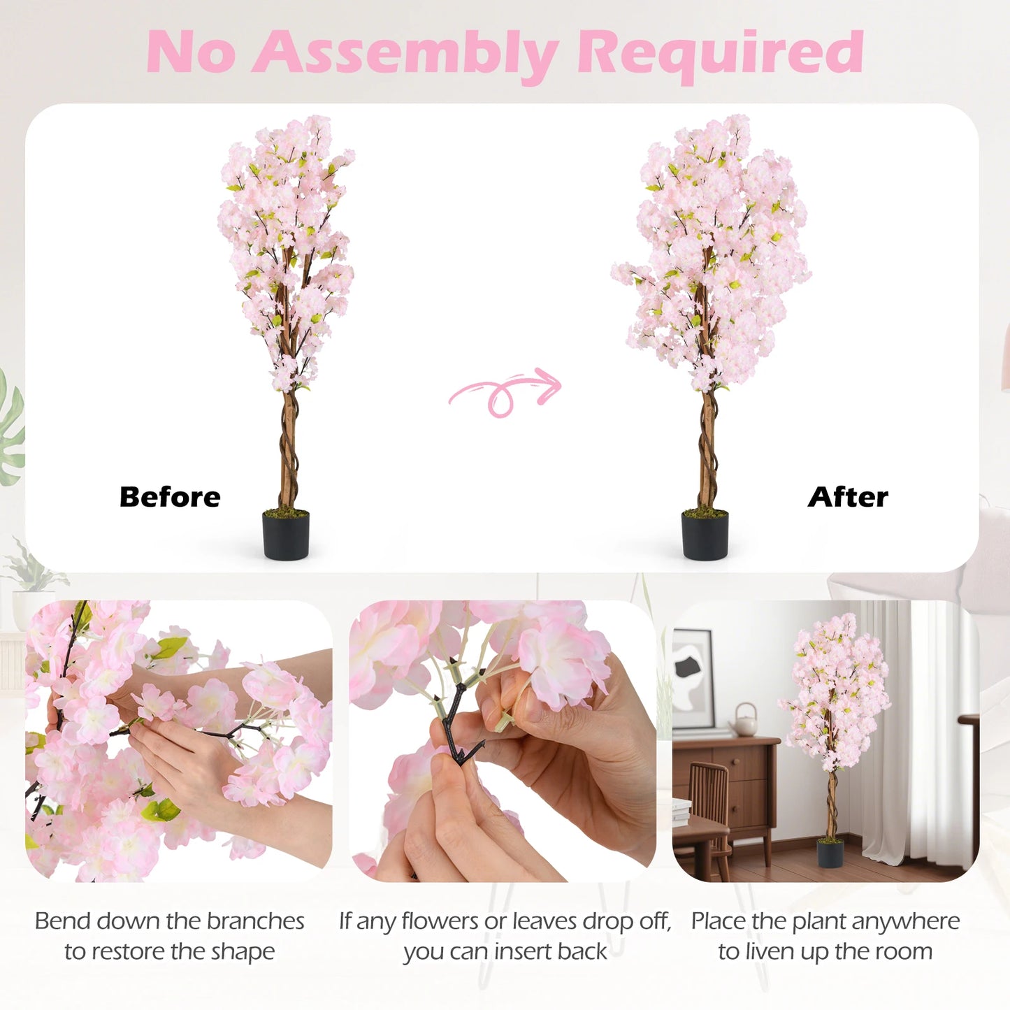 Faux Cherry Blossom Tree