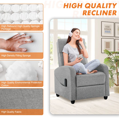 Fabric Massage Support Recliner Chair