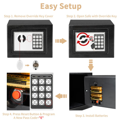 0.2 Cubic Ft. Steel Safe Box