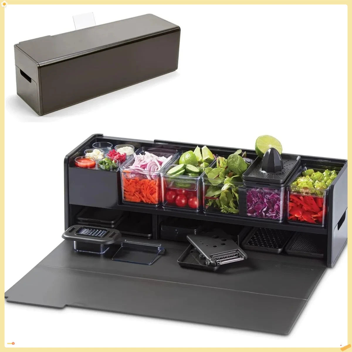 Prep Station,  Tools, Containers, Board