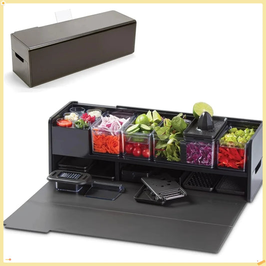 Prep Station,  Tools, Containers, Board