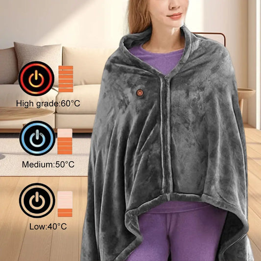 USB Electric Heated Fleece  Blanket