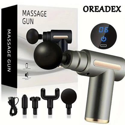 with LED Touch Screen Massager Body Muscle Relaxation Screen 4 Replaceable Massage Heads
Portable Deep Tissue Massage Gun