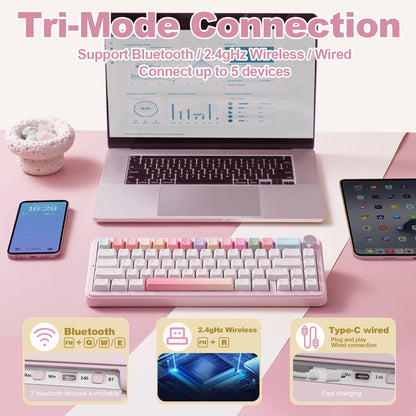 Cute Wireless Mechanical Gaming Keyboard