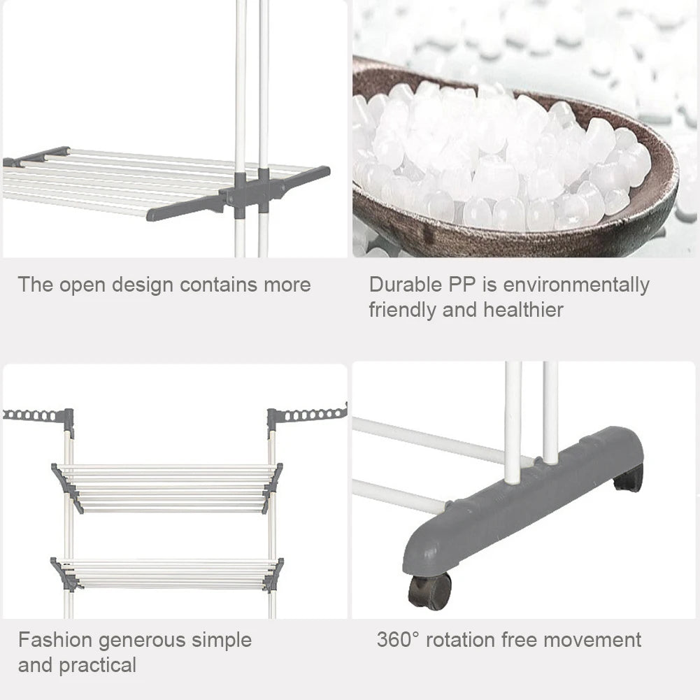 4-Tier Foldable Drying Laundry Rack
