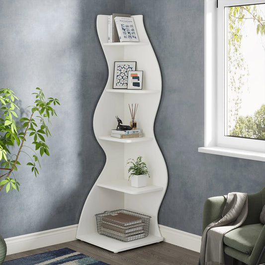 Modern 5 Tier Corner Shelf