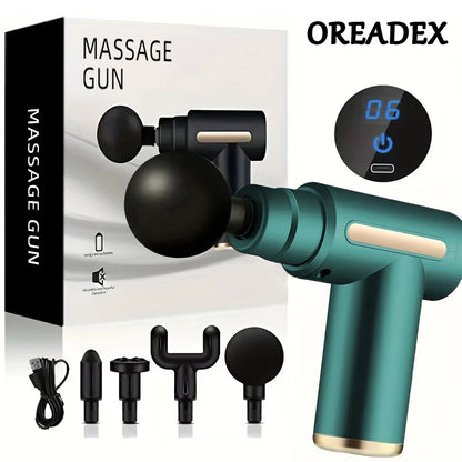 with LED Touch Screen Massager Body Muscle Relaxation Screen 4 Replaceable Massage Heads
Portable Deep Tissue Massage Gun